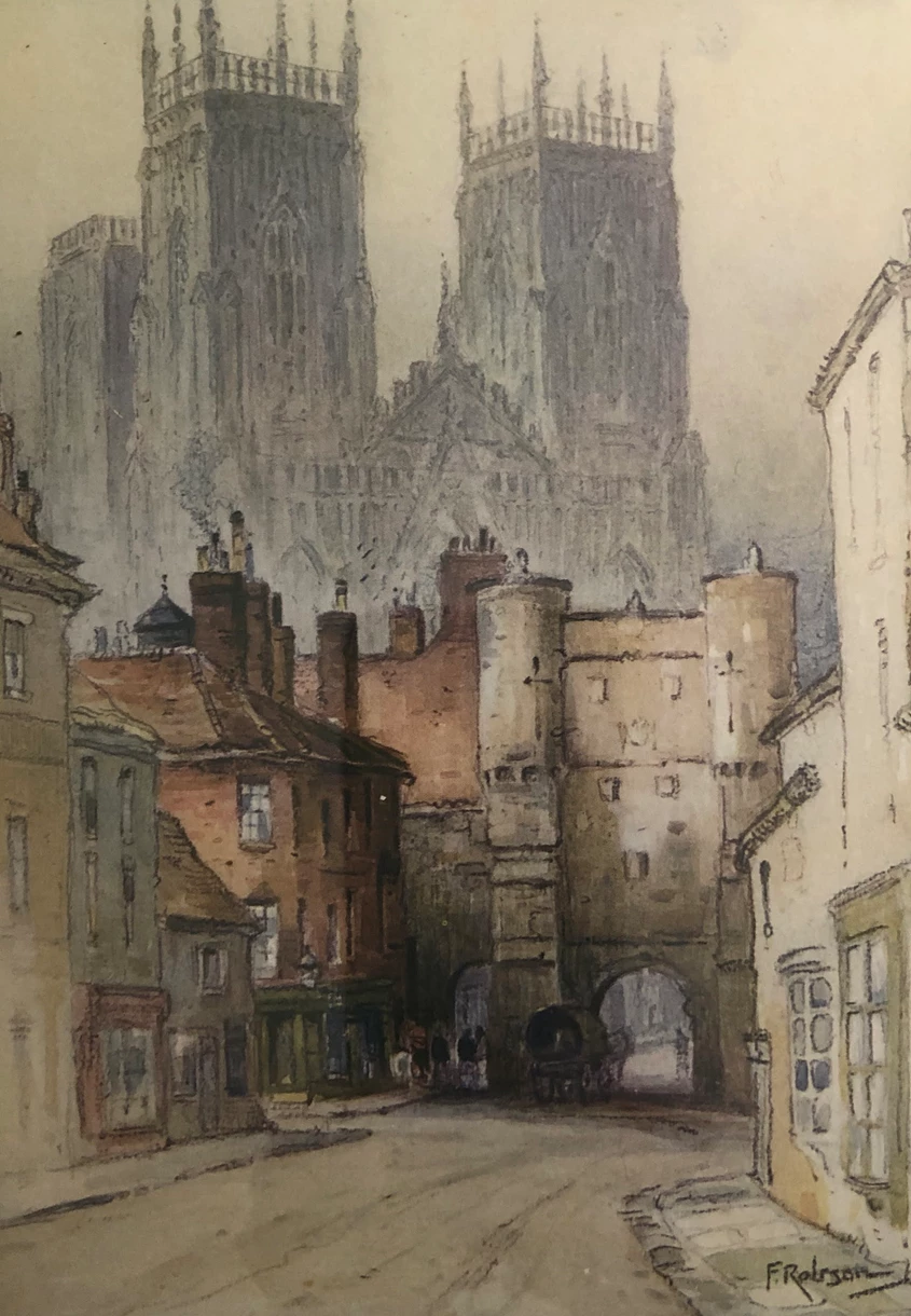 Monkgate Bar York c. 1920s print  | Featherstone Robson (1880 - 1936)