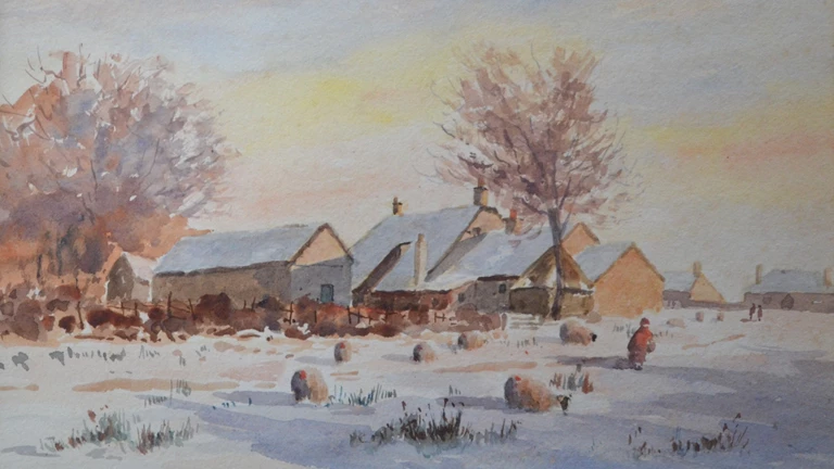 Brereton Corner Goathland c. 1936 by D J Bevan - watercolour