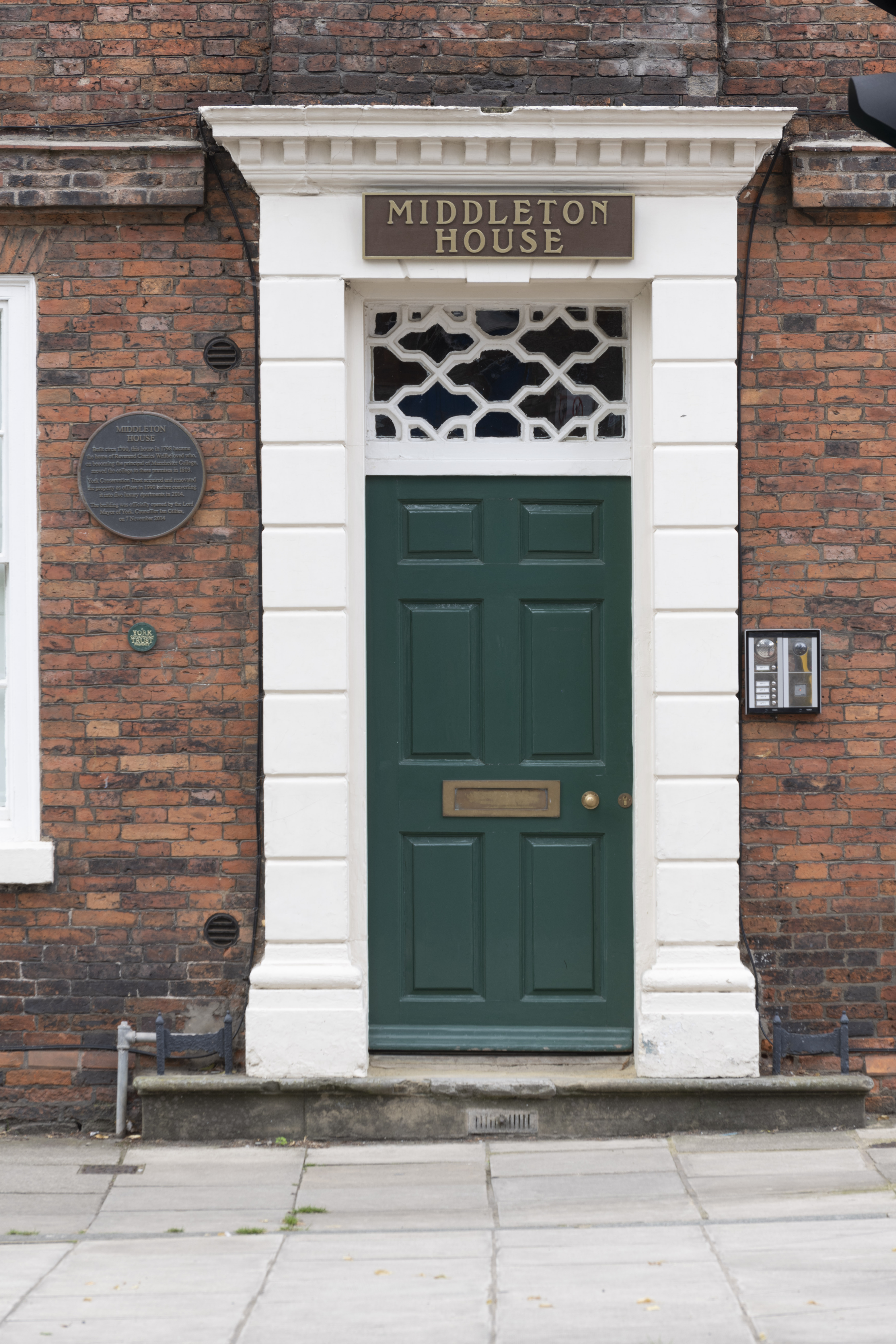 Middleton House | York Conservation Trust | Front door