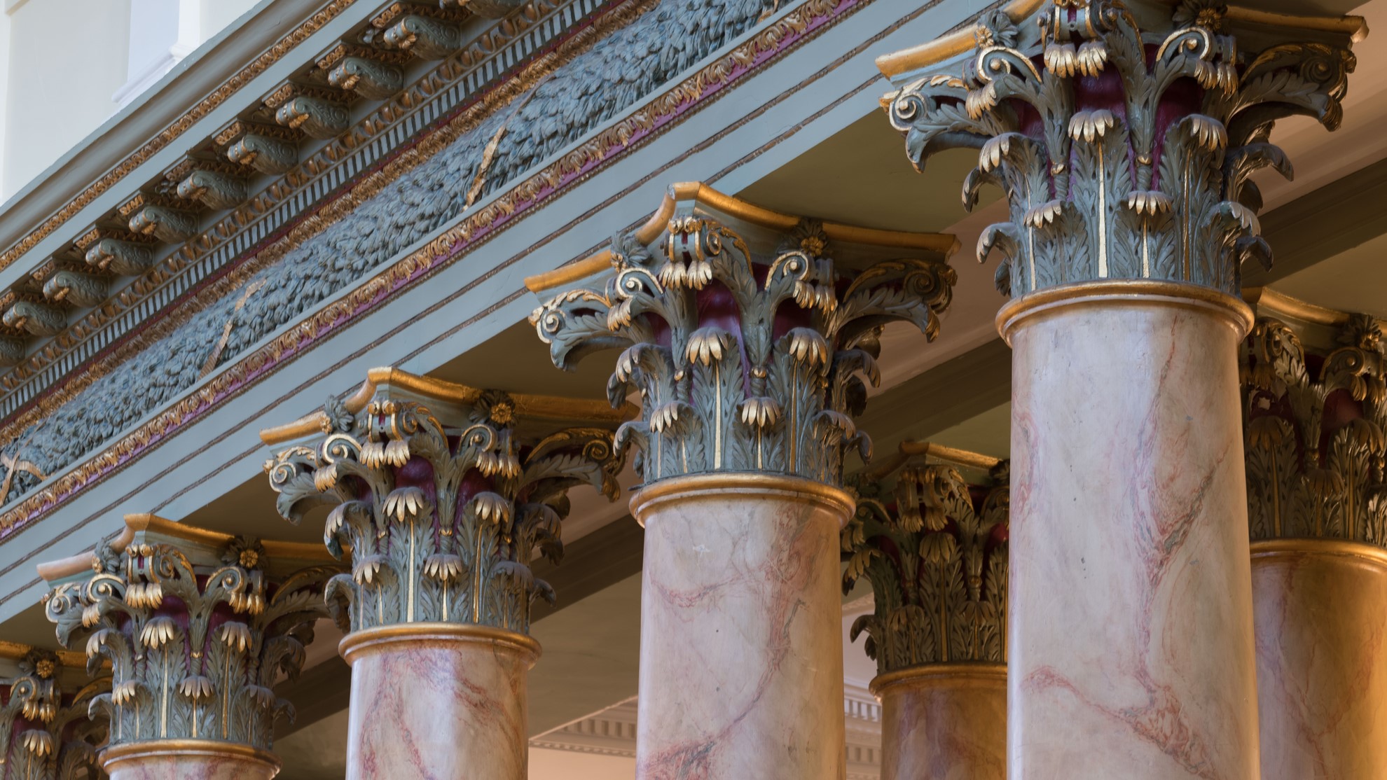 York Assembly Rooms interior columns and stucco decoration | York Conservation Trust | People and place