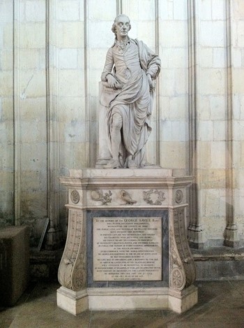 Sir George Savile monument in York Minster, carved by John Fisher. Creative Commons Licence.