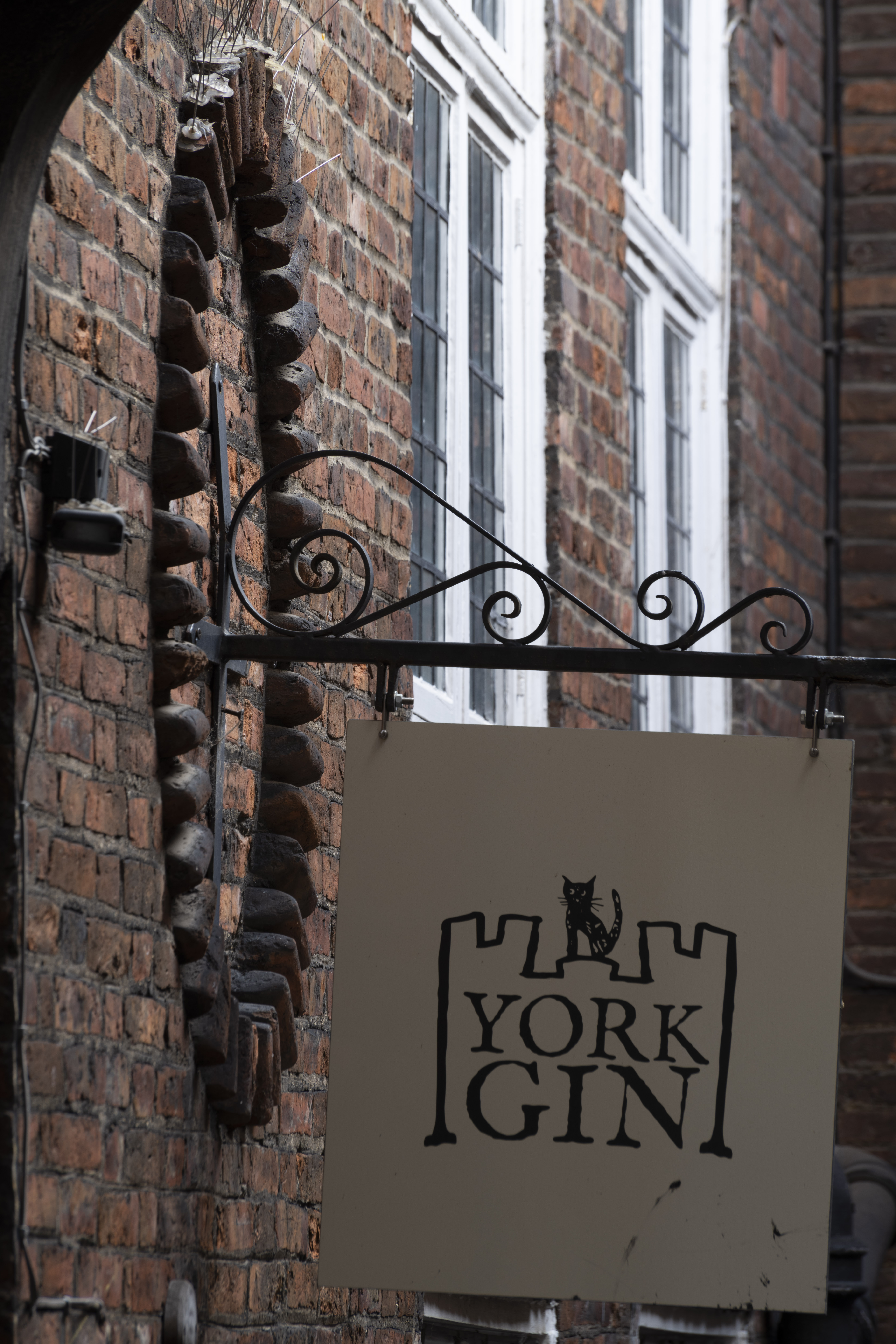 York Gin sign in Lady Peckett's Yard | York Conservation Trust
