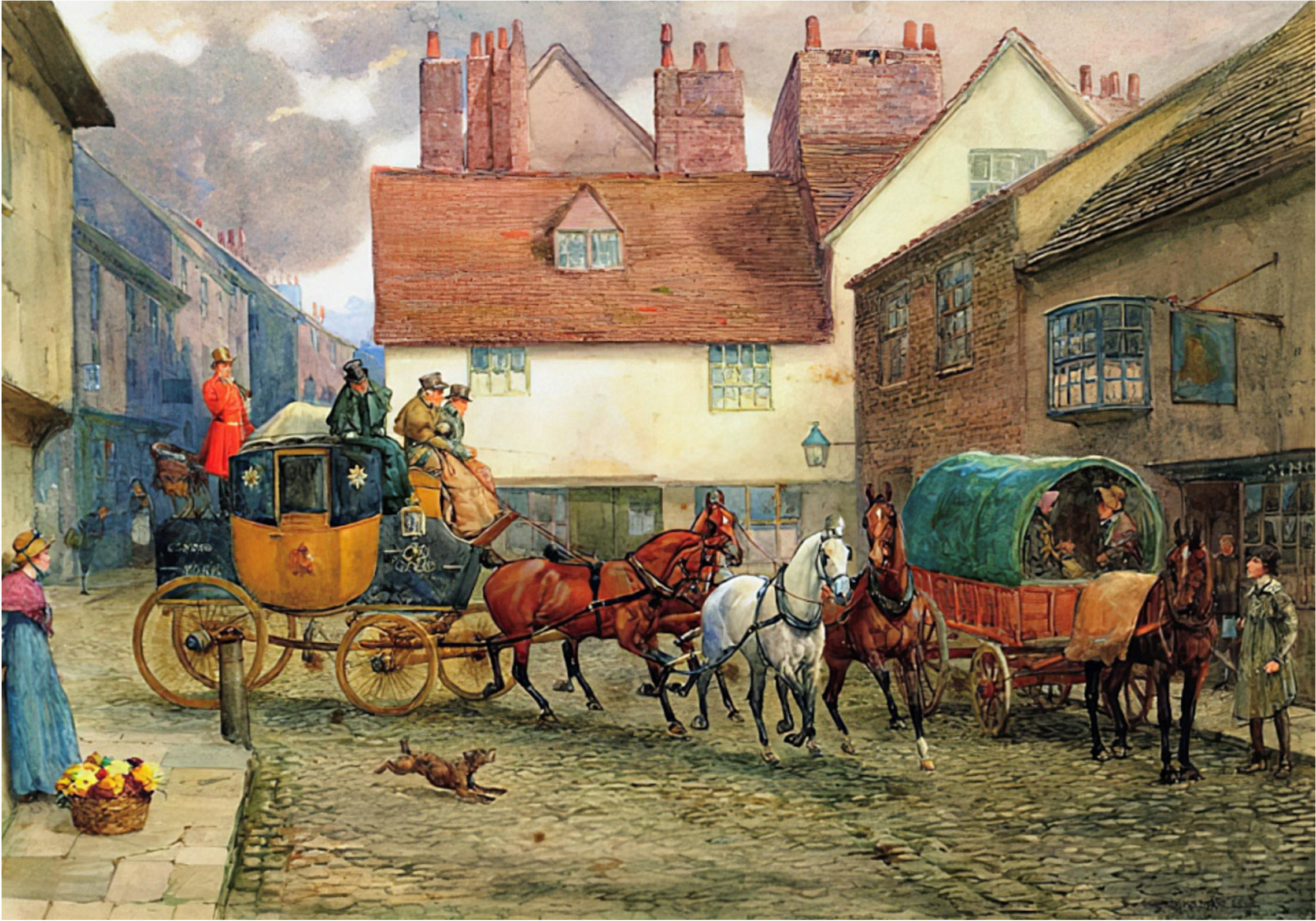 4 Jubbergate | York Conservation Trust | Goodwin Kilburne watercolour 1845 