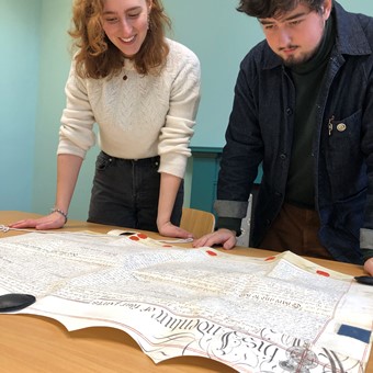 Miriam and Jack | archive volunteers | York Conservation Trust