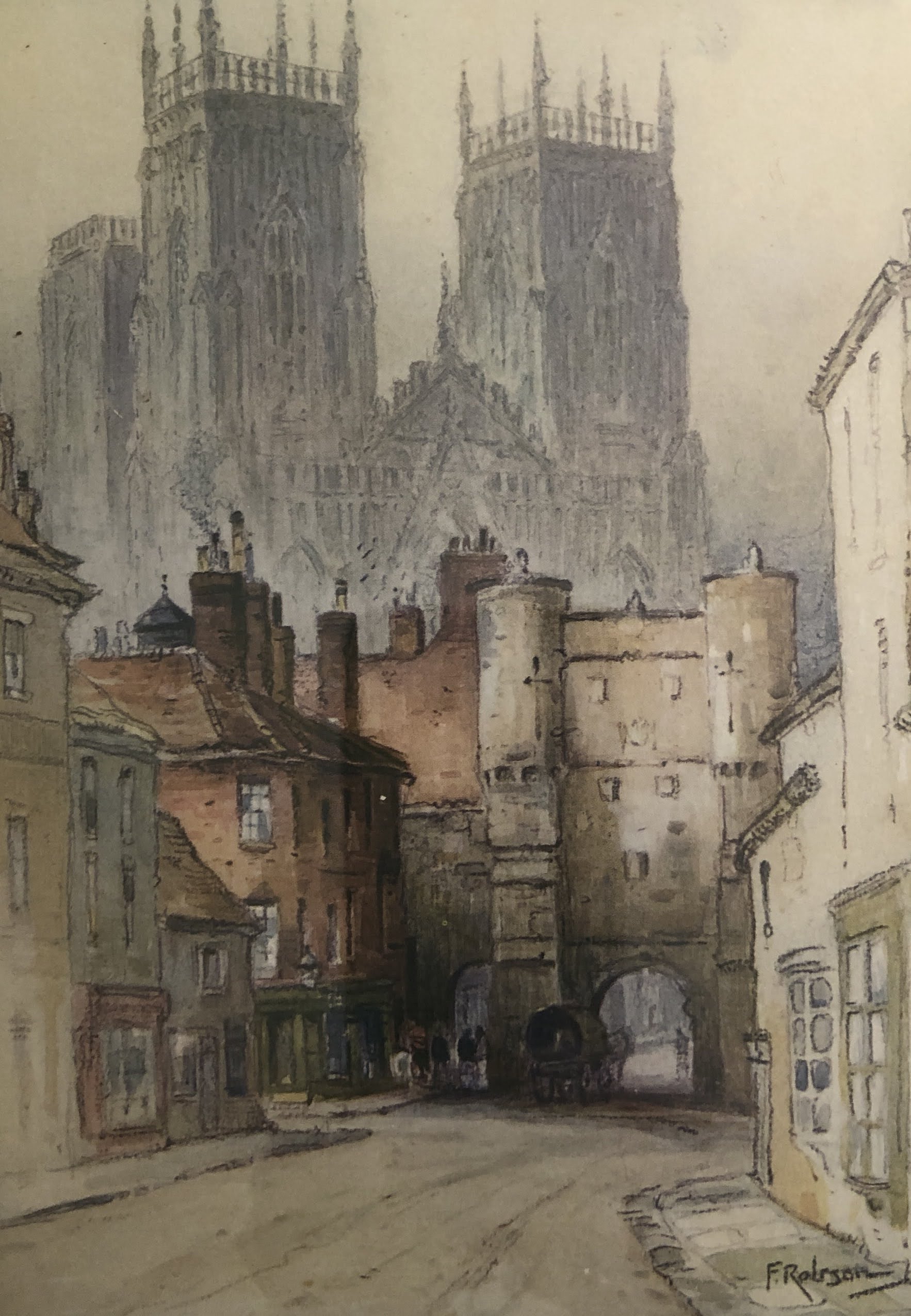 Monkgate Bar York c. 1920s print  | Featherstone Robson (1880 - 1936)