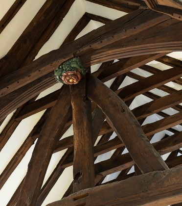 St Anthony's Hall | York Conservation Trust | Rose ceiling Boss