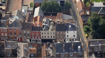 Aerial view 69, 71 Micklegate | York Conservation Trust