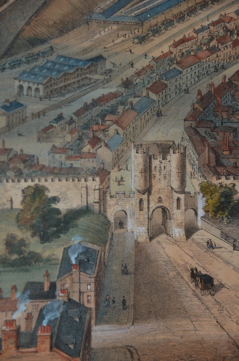 Micklegate Bar | Nathaniel Whittock 1858 | Photo Peter Brown
