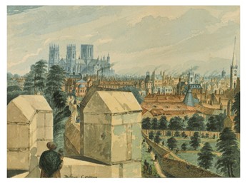 View of York, Tanner Row and North Street by Charles Dillon 1835