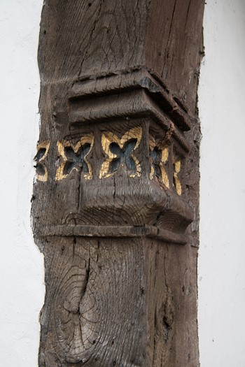 Carved post | 35, 41 North Street | York Tudor buildings